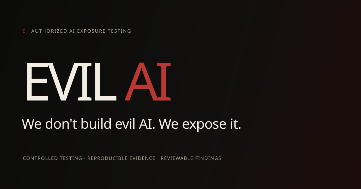 AI Security Testing & Automated Red Teaming | Evil AI